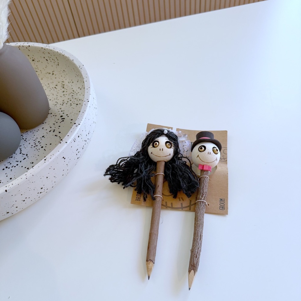 Siam Mandalay Bride & Groom Set Crazy Head Pencil Eco-Friendly Handmade Thailand